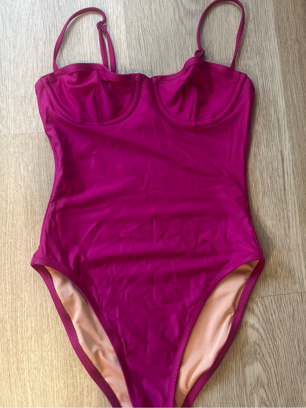 J Crew size 4 Magenta One-Piece Swimsuit with Underwire